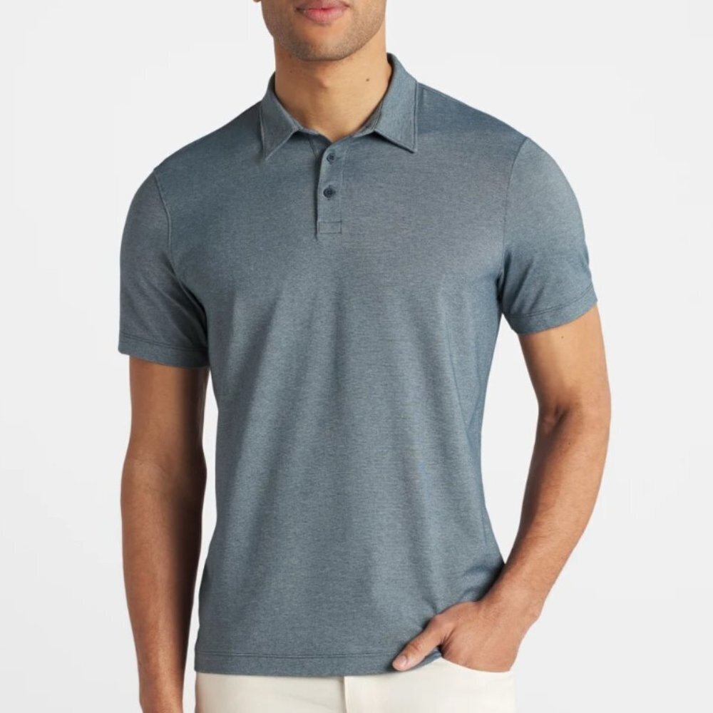 Hawker Rye Crawford Men's‎ Triblend Micro Heather Polo Navy XXL NWT